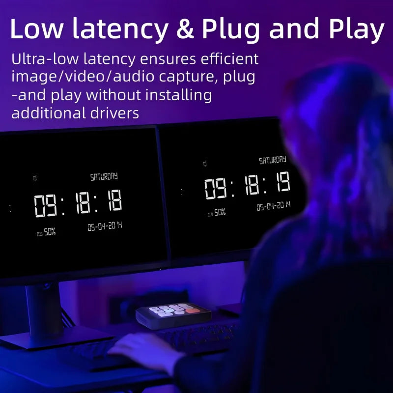 2-in-1 4K HDMI Capture Card & Switch with USB 3.0 and Audio Out