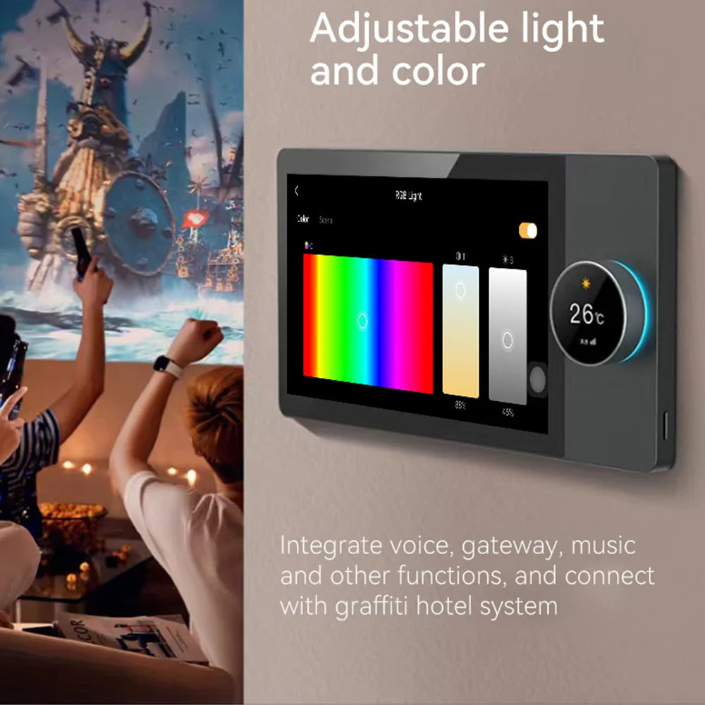 Multi-Functional WiFi Zigbee Smart Home Wall Panel