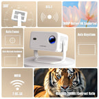 Portable 4K Home Projector with Auto Focus & WiFi6
