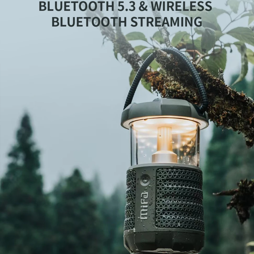 Outdoor Bluetooth Speaker with Lantern, 38H Playtime, IP67