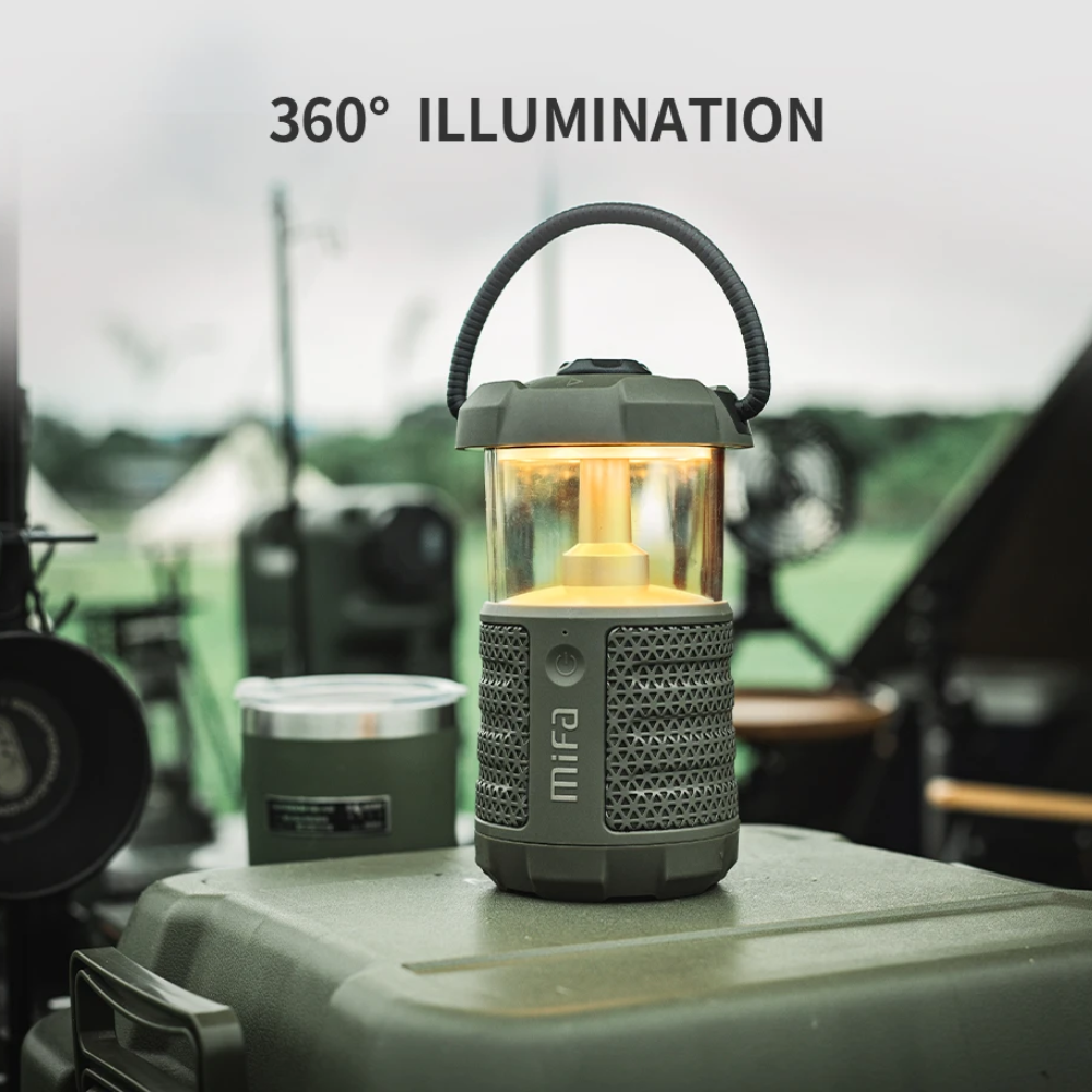 Outdoor Bluetooth Speaker with Lantern, 38H Playtime, IP67
