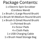 Rechargeable Spin Scrubber with 12 Heads – 250RPM Motor, 2 Speeds, Lightweight for Home Cleaning