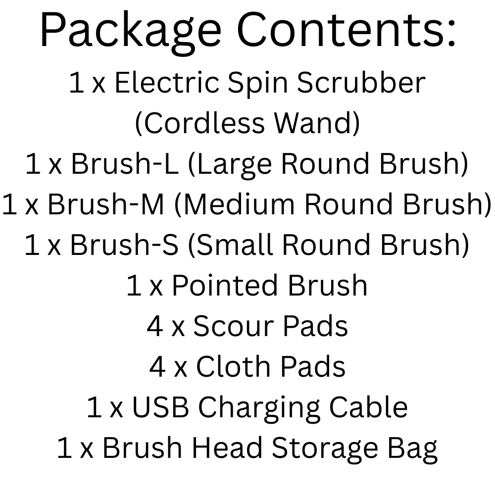 Rechargeable Spin Scrubber with 12 Heads – 250RPM Motor, 2 Speeds, Lightweight for Home Cleaning