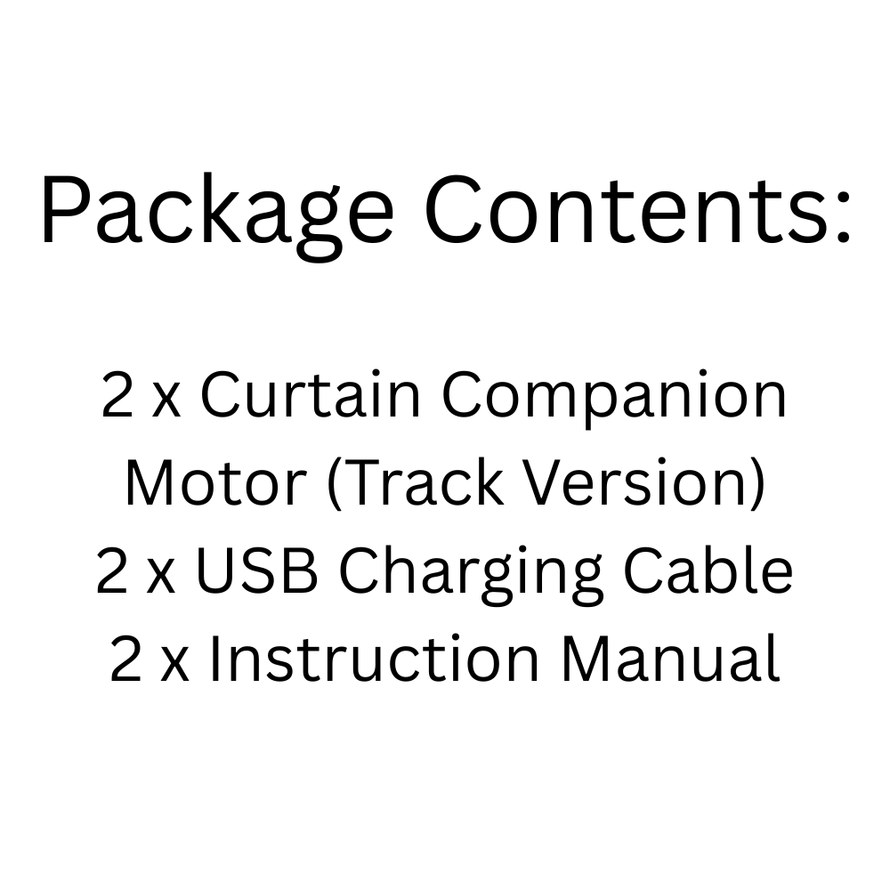 2-Pack Smart Electric Curtain Motors – Track Compatible, App Control, 6400mAh Battery
