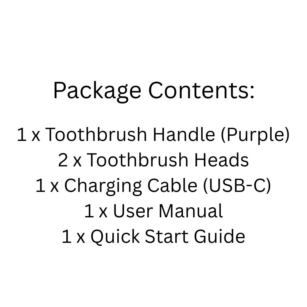Smart Sonic Toothbrush with Display – 4 Cleaning Modes, 180-Day Battery, Travel Lock, Purple