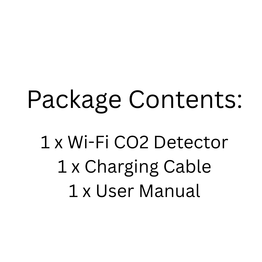 Portable Wireless CO2 Meter with App, Temp & Humidity Monitor – For Home, Car, Greenhouse Use