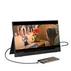 1080p Portable 15.6" IPS Display with USB-C & HDMI Slim, Lightweight Screen for Laptop & Console