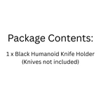 Creative Humanoid Knife Holder 5-Slot Stainless Steel Kitchen Rack in Black Finish