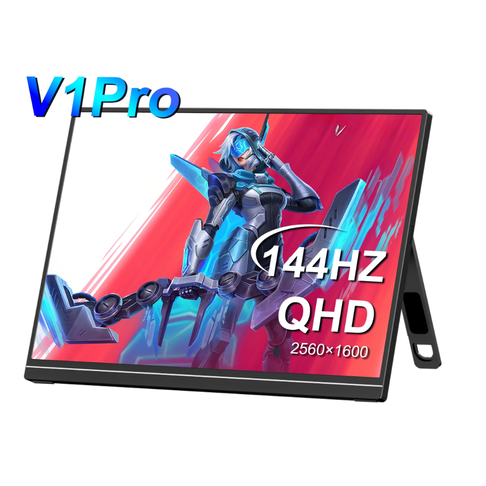 16" Portable 2.5K Gaming Monitor with 144Hz, 100% sRGB, USB-C & Mini HDMI – For PS5, Switch, PC