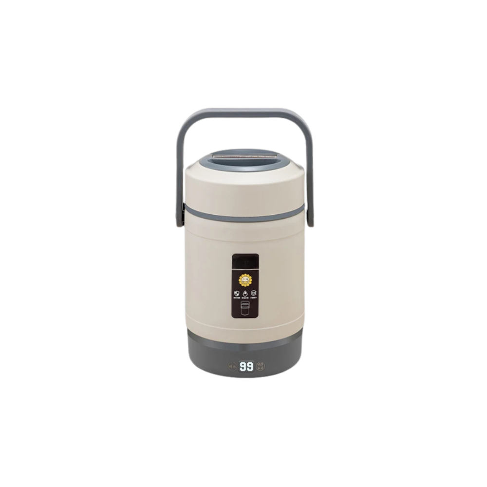 Stainless Steel Electric Food Warmer & Rice Cooker – Double-Layer Design, 12V Car & Home Use