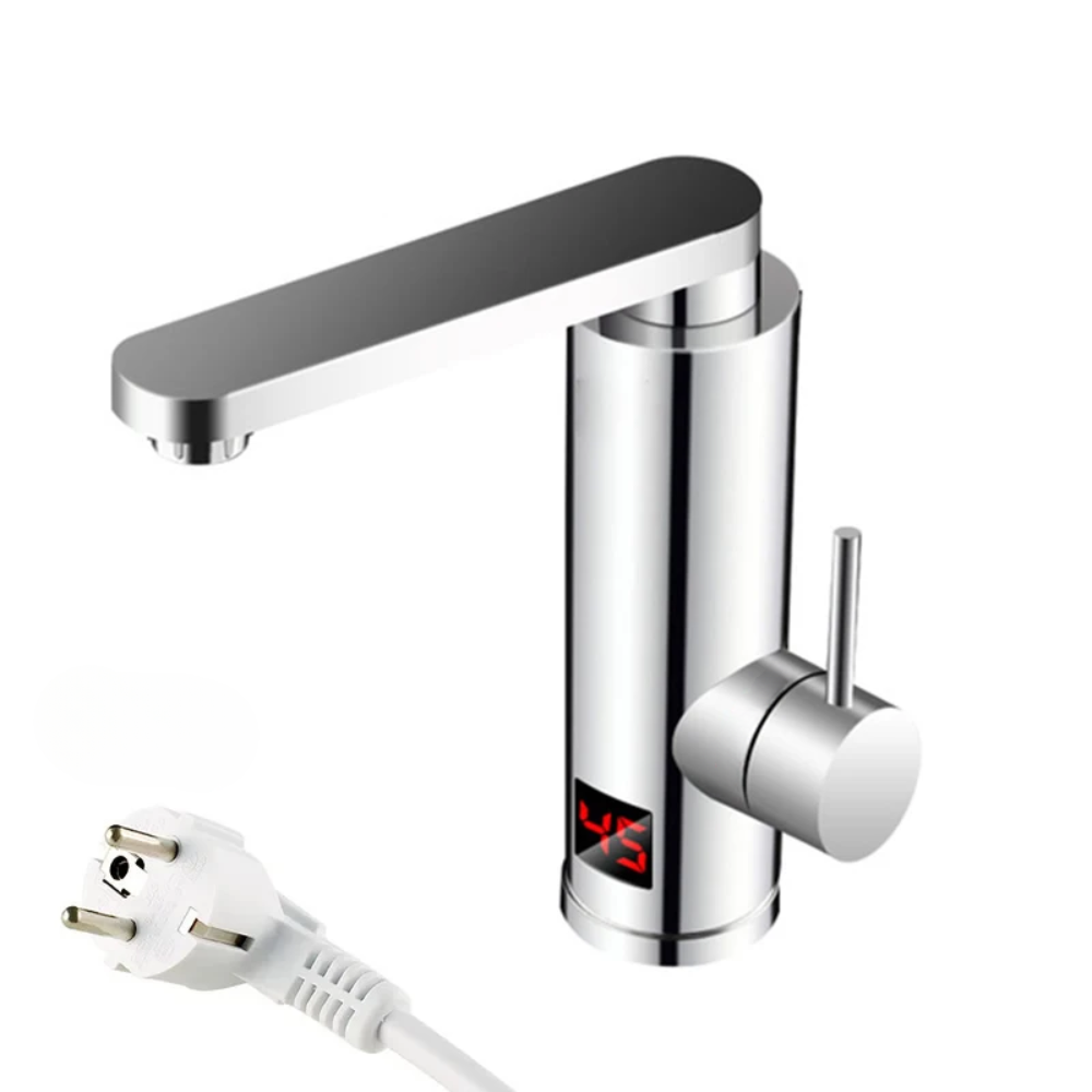 3000W Electric Instant Hot Water Tap – Tankless Faucet with Digital Temp Display for Kitchen & Bathroom