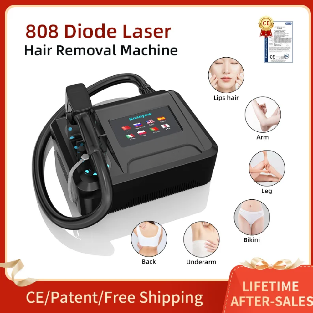 2000W 808nm Laser Hair Removal Device – Ice-Cooling, Painless, for Home or Salon Use