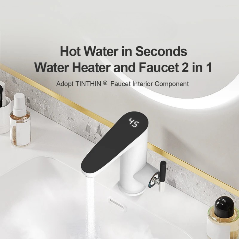 Electric Instant Hot Water Tap – 3200W Tankless Kitchen Faucet with Built-In Heating Element
