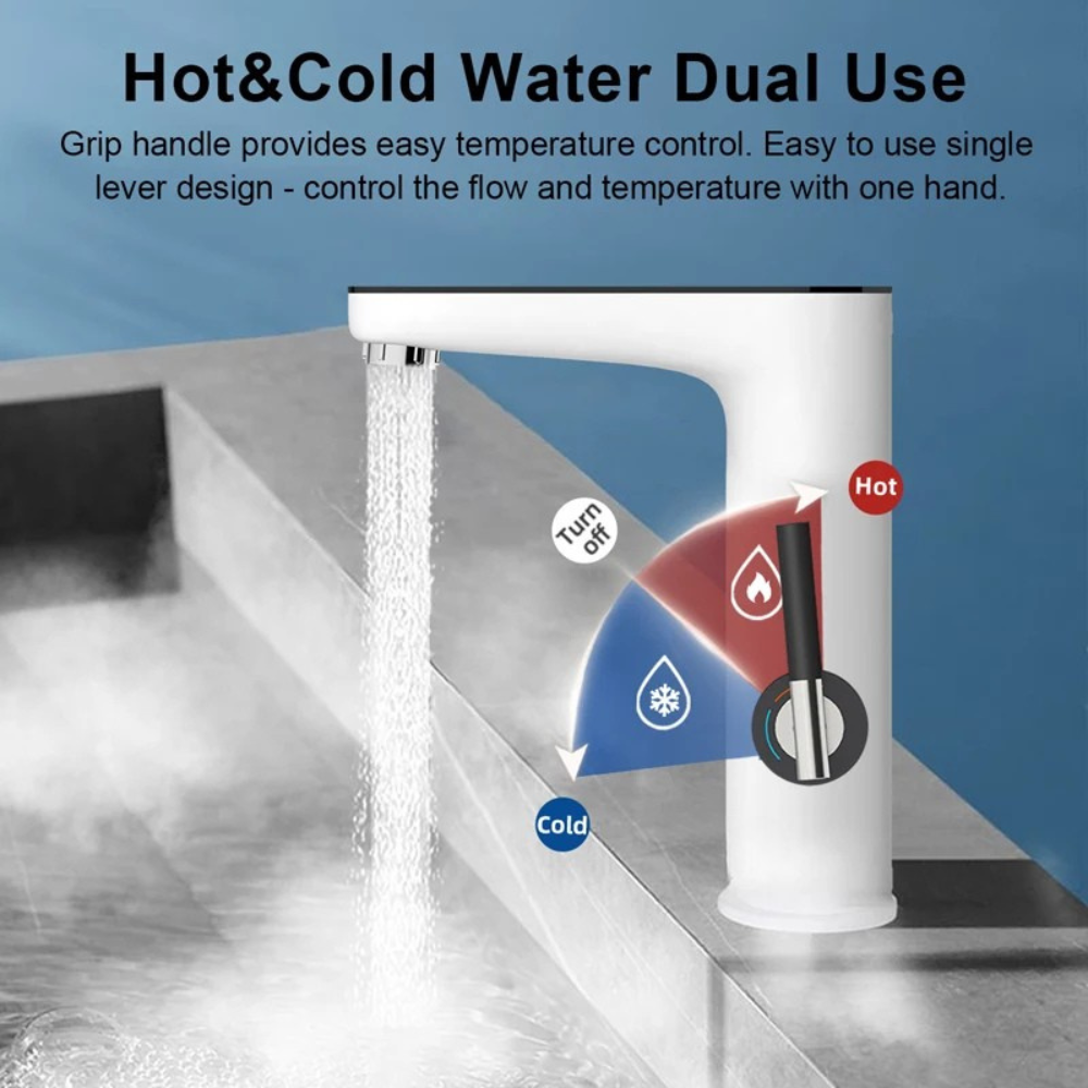 Electric Instant Hot Water Tap – 3200W Tankless Kitchen Faucet with Built-In Heating Element