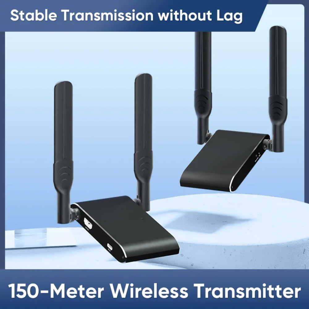 1080p Wireless HDMI Transmitter & Receiver – 500M Signal Range for Displays & Laptops