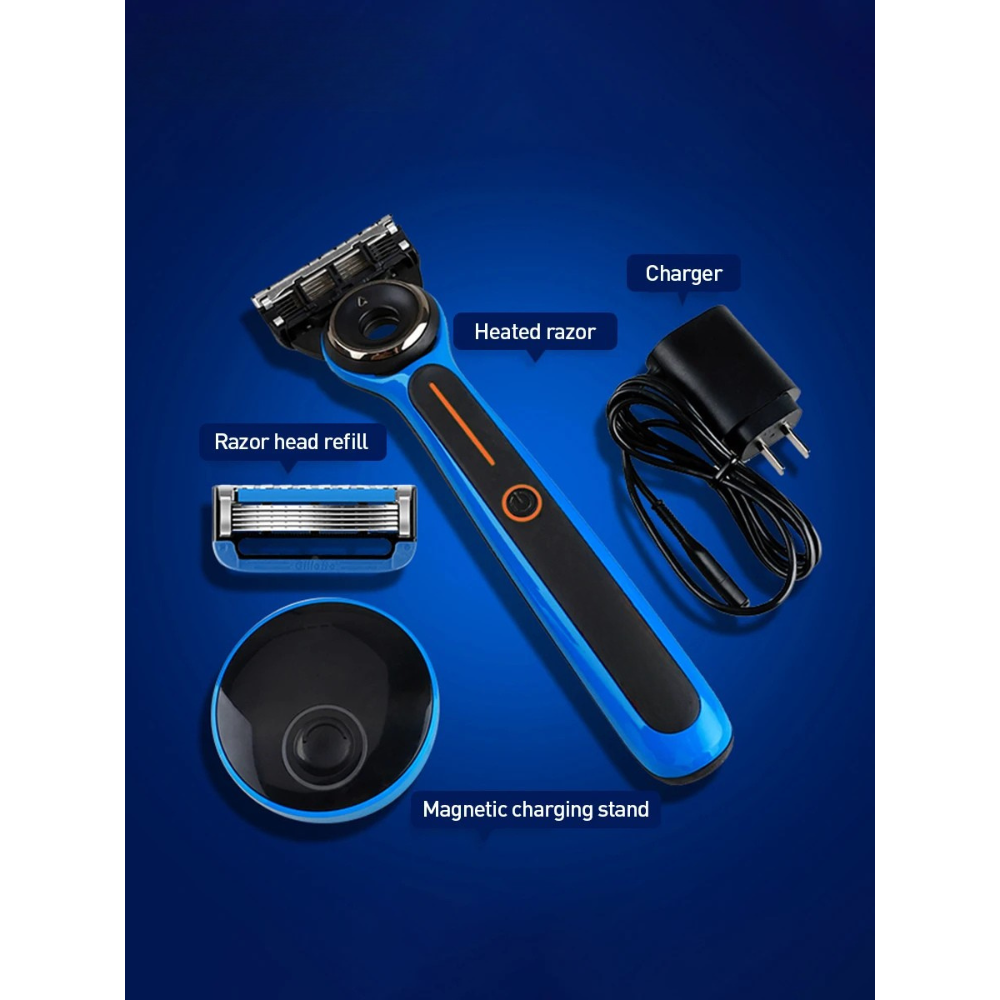 Cordless Heated Razor with 5 Nanotech Blades and Travel Case Bugatti Edition