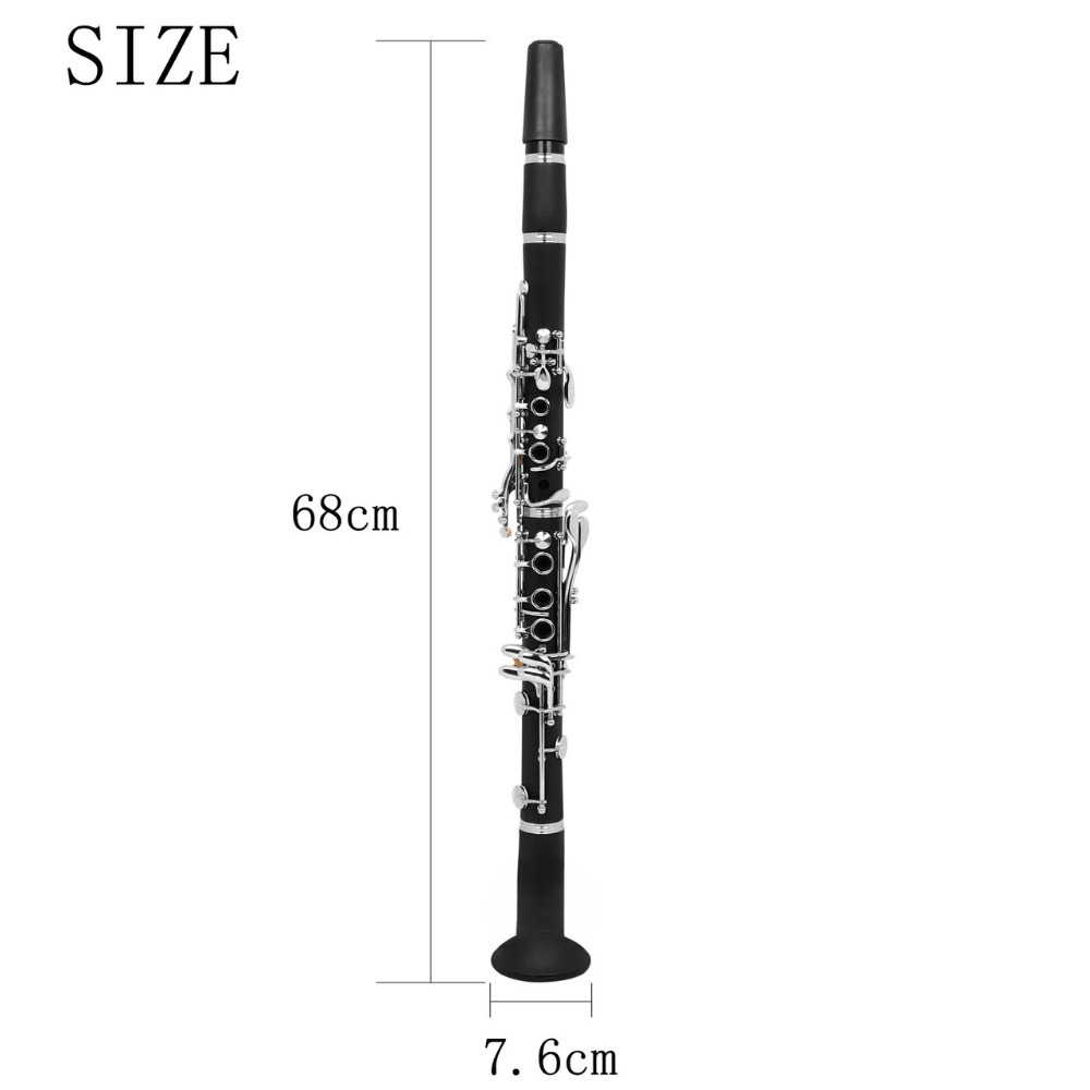Professional 17 Key Bb Clarinet Set with Accessories Included