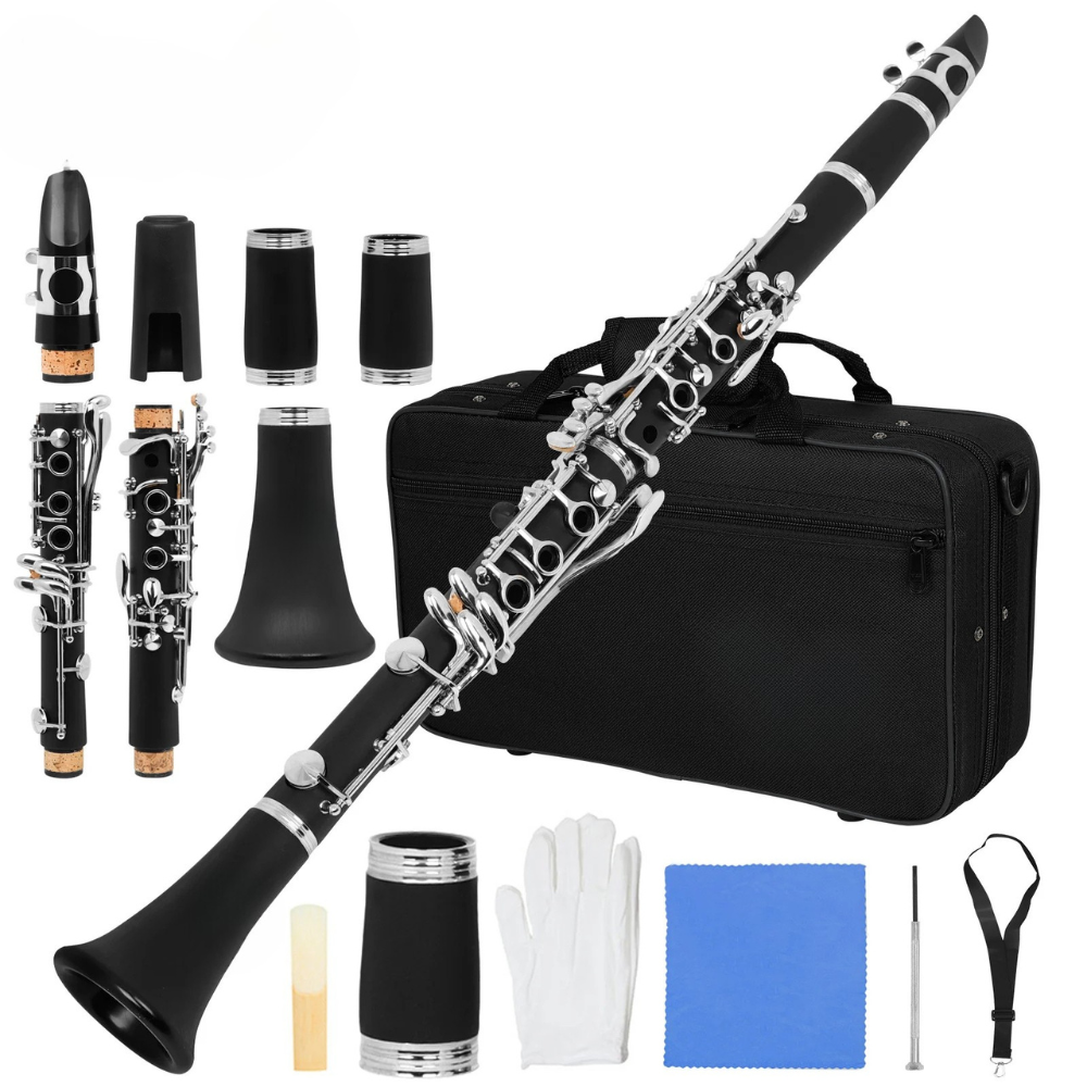 Professional 17 Key Bb Clarinet Set with Accessories Included
