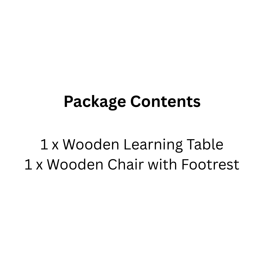 Wooden Study Table Chair Combo for Home Learning Use