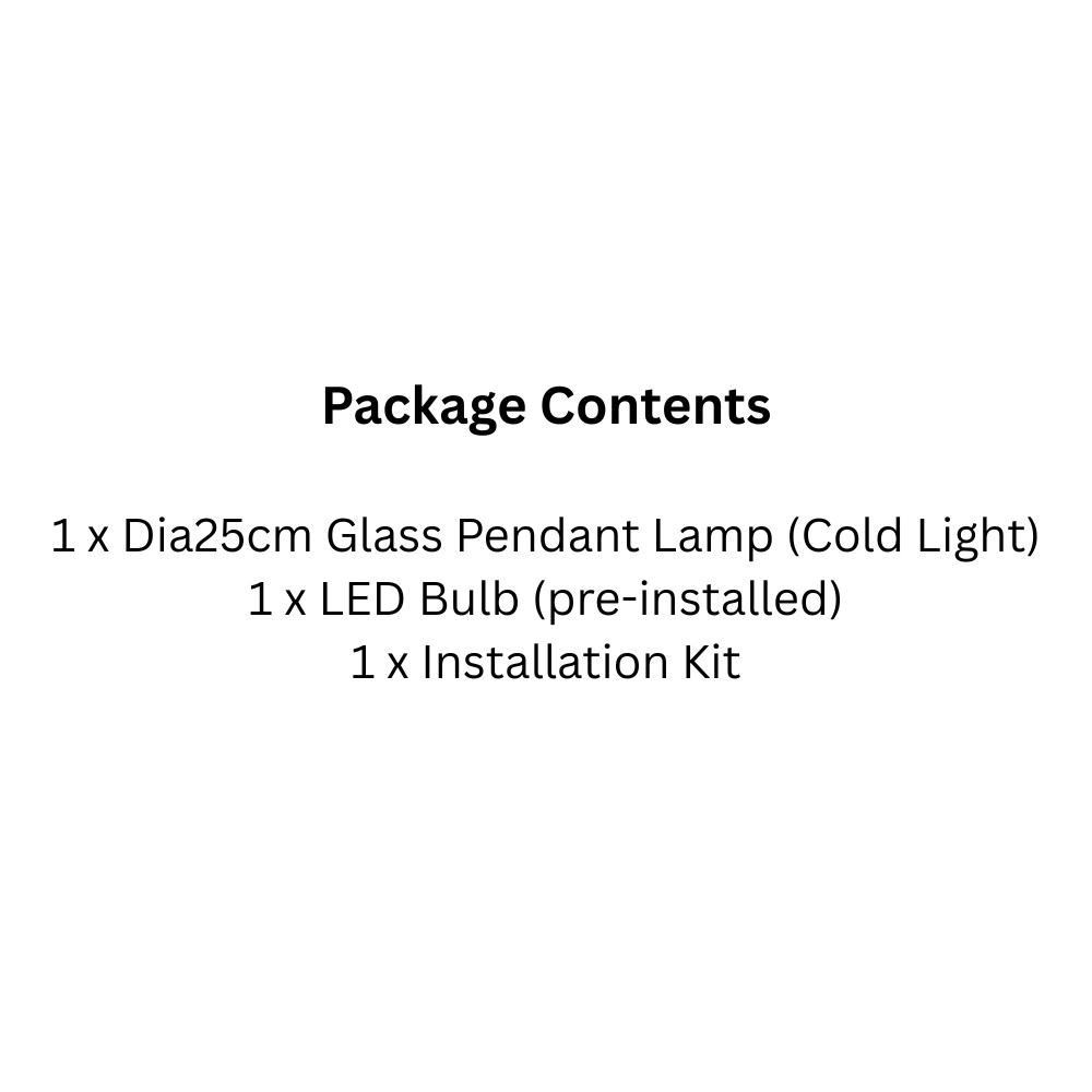Contemporary Cold Light Pendant Lamp for Living Rooms 25cm