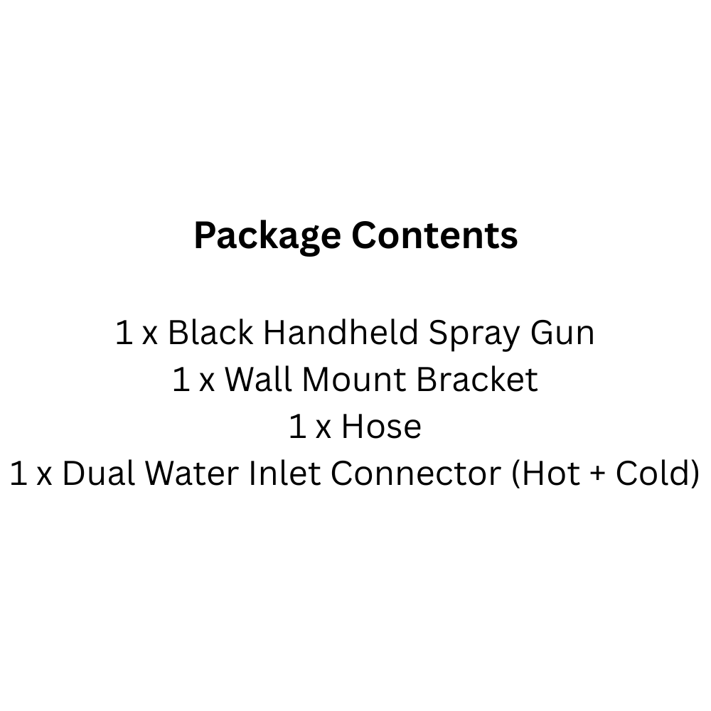 Concealed Dual-Temperature Bathroom Jet Spray Nozzle in Black