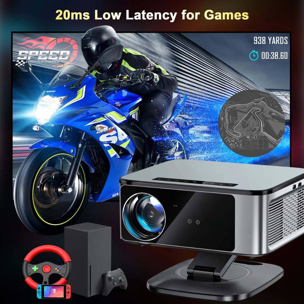 4K UHD Home Theater Projector with 3000 ANSI Lumens, Auto Focus, and Android 12