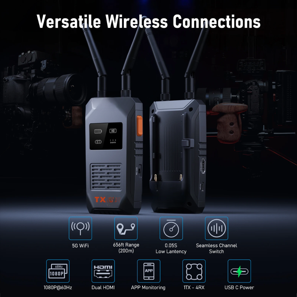 1080p 60Hz Wireless HDMI Transceiver and Receiver for Laptop to TV, Projector or Monitor