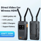 1080p 60Hz Wireless HDMI Transceiver and Receiver for Laptop to TV, Projector or Monitor