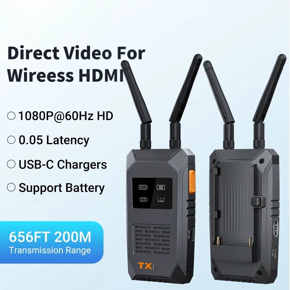 1080p 60Hz Wireless HDMI Transceiver and Receiver for Laptop to TV, Projector or Monitor
