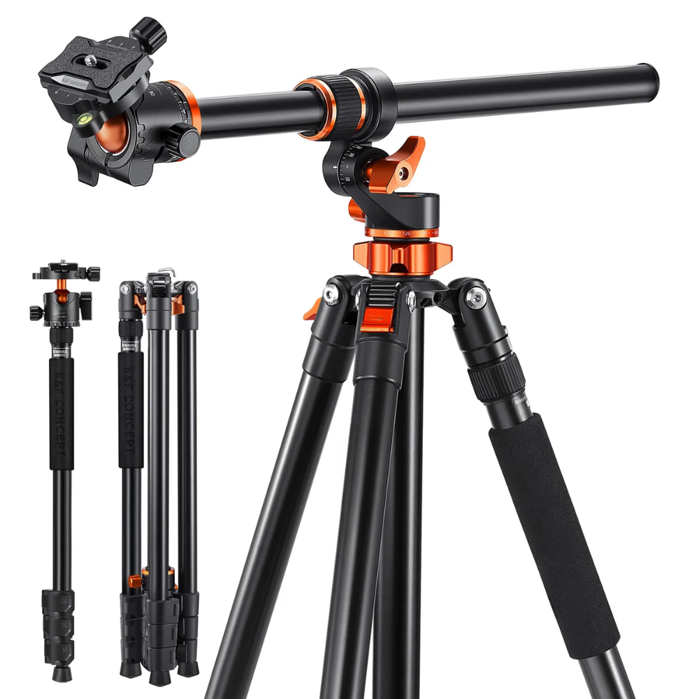 2.3m Aluminum Camera Tripod with 28mm Ball Head & Detachable Monopod