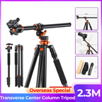 2.3m Aluminum Camera Tripod with 28mm Ball Head & Detachable Monopod
