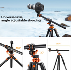 2.3m Aluminum Camera Tripod with 28mm Ball Head & Detachable Monopod