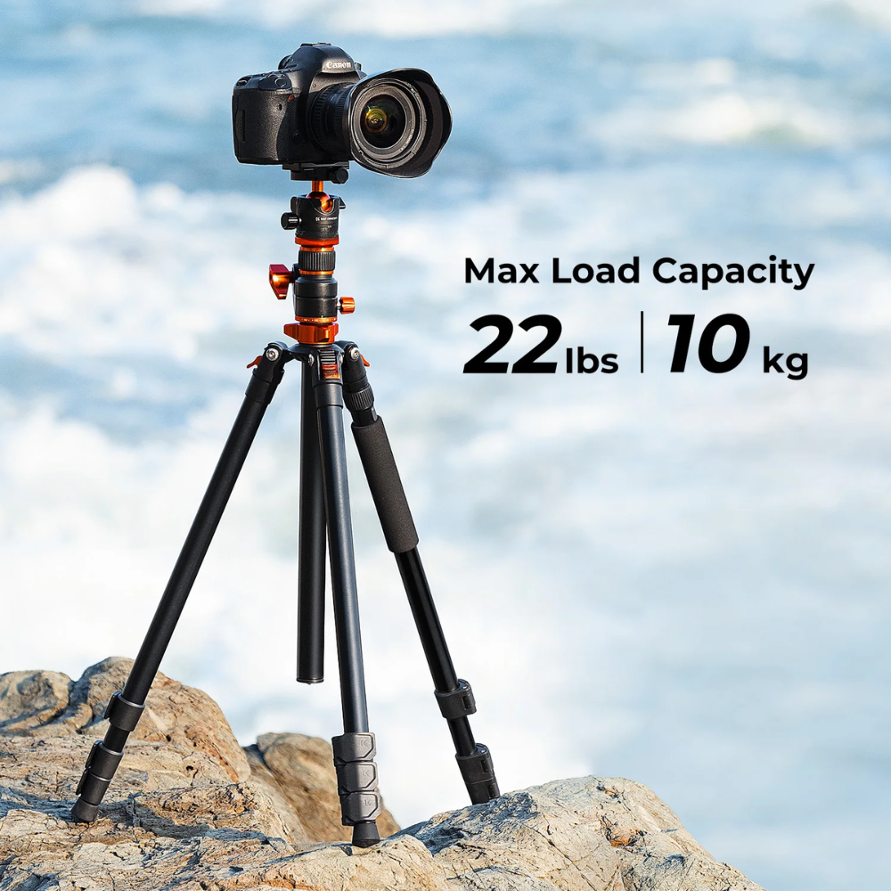 2.3m Aluminum Camera Tripod with 28mm Ball Head & Detachable Monopod