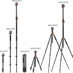 2.3m Aluminum Camera Tripod with 28mm Ball Head & Detachable Monopod