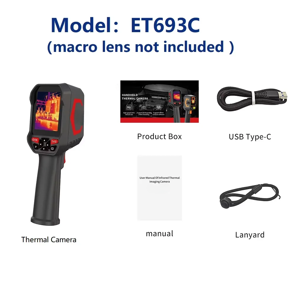 2-in-1 Infrared & 1080P Visible Thermal Camera, 512x384 Super IR, Handheld with Laser