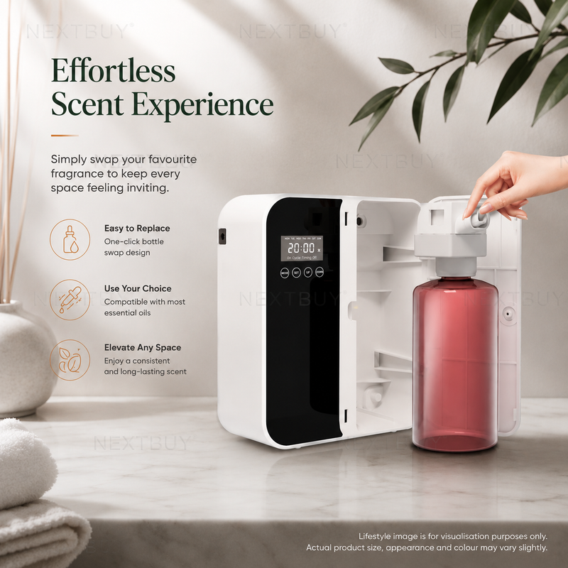 Smart 500ml Aromatherapy Diffuser with Bluetooth App Control and Digital Display