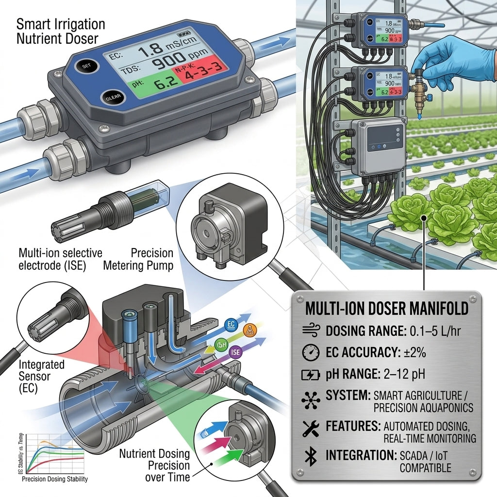 Rechargeable Digital Water Flow Meter 3/4 Inch Stainless Steel for Irrigation