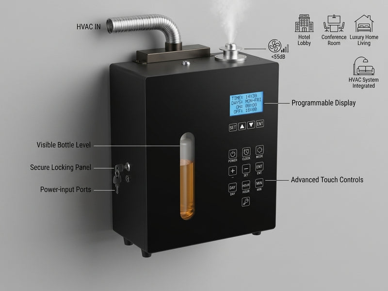 Commercial Scent Diffuser 1000ml with Touch Controls and HVAC Connection