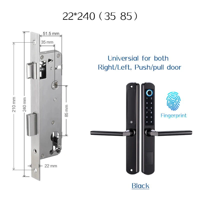 Keyless Electronic Door Lock with RFID, Bluetooth & Fingerprint Access