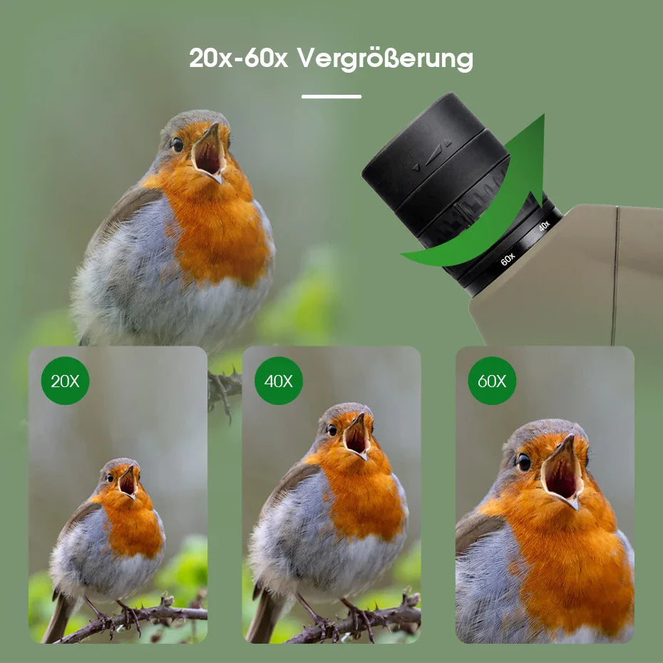 20-60x80mm Waterproof Spotting Scope with Tripod Stand