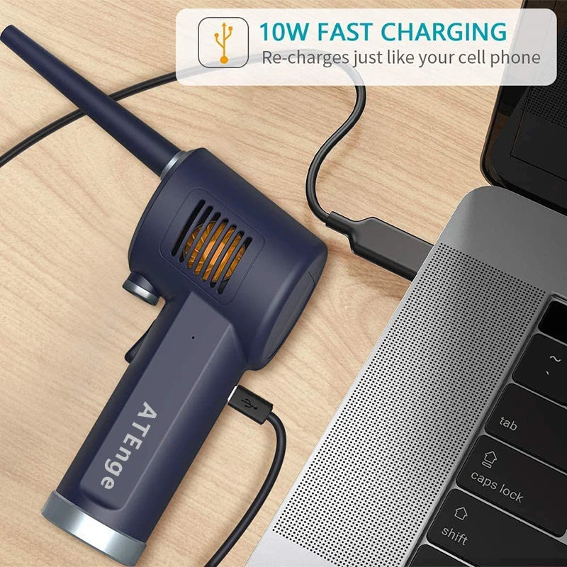 Portable USB Air Duster – Wireless Cleaner for Electronics & Desks