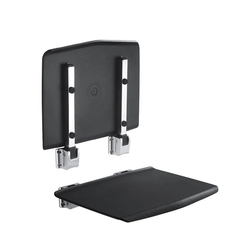 Folding Bathroom Shower Chair with Wall-Mounted Design and 150kg Load Capacity