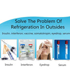 White Portable Insulin Fridge with LCD Display, 7800mAh Battery, 2–8°C Cooling for Travel Use