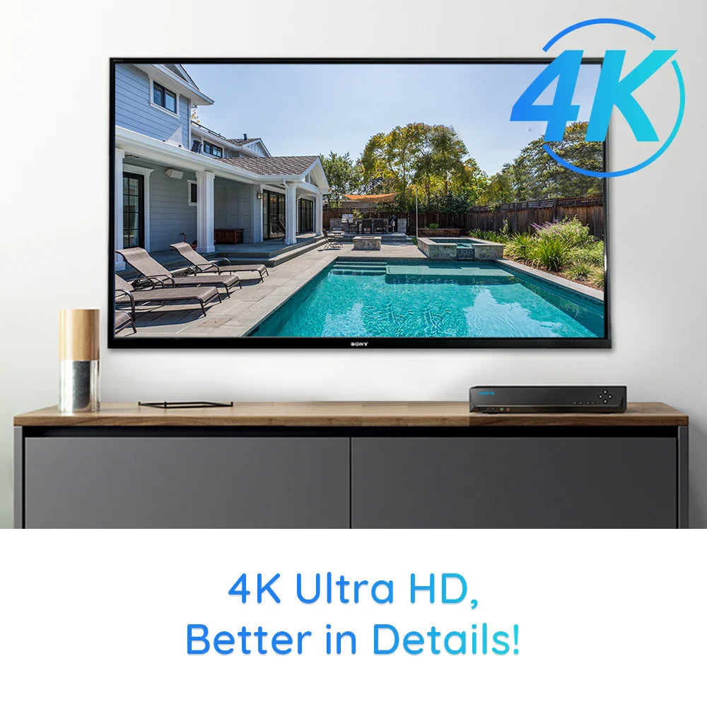 2-Pack 4K PoE Outdoor Security Cameras with Person Detection
