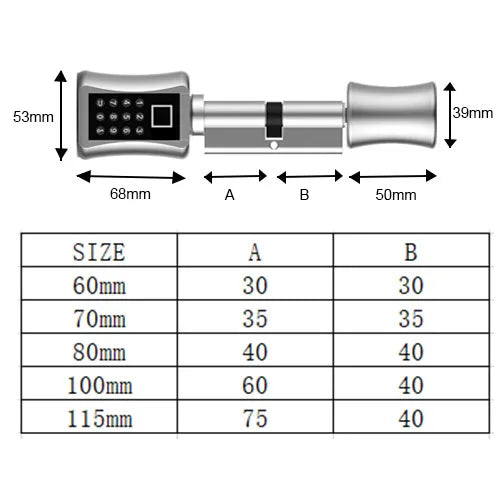 Biometric Electronic Door Lock with PIN Code & Fingerprint Access
