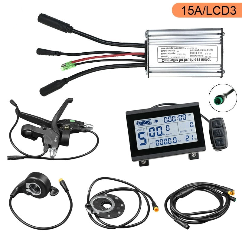 Electric Scooter Conversion Kit with Brushless Controller LCD Screen and Accessories