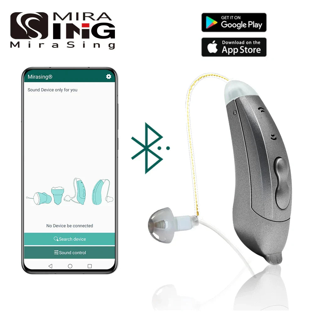 Invisible 10-Channel Hearing Aids – App-Controlled, SF101-Pearl-Pair