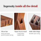 Wooden Knife Holder Rack with Storage Slots Kitchen Countertop
