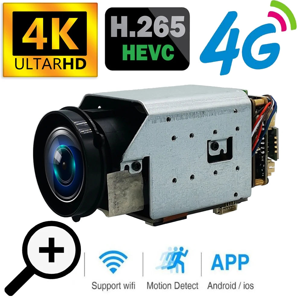 10x Zoom 4K 8MP IP Camera with Motion Alerts and SD Support