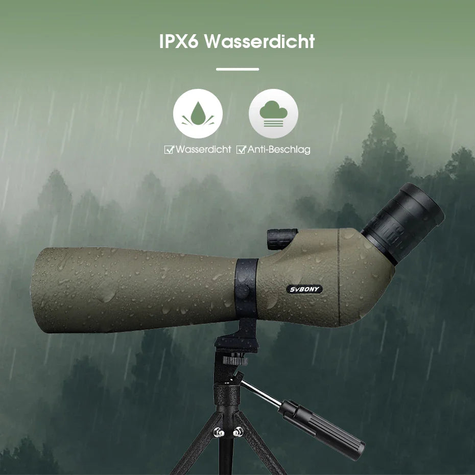 20-60x80mm Waterproof Spotting Scope with Tripod Stand